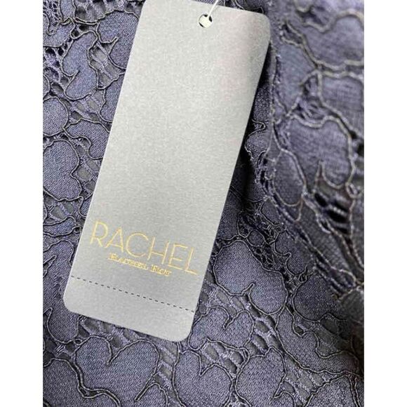 NEW Rachel Roy Womens Navy Blue Lace Side Cutout Sheath Dress 8 - Picture 2 of 4